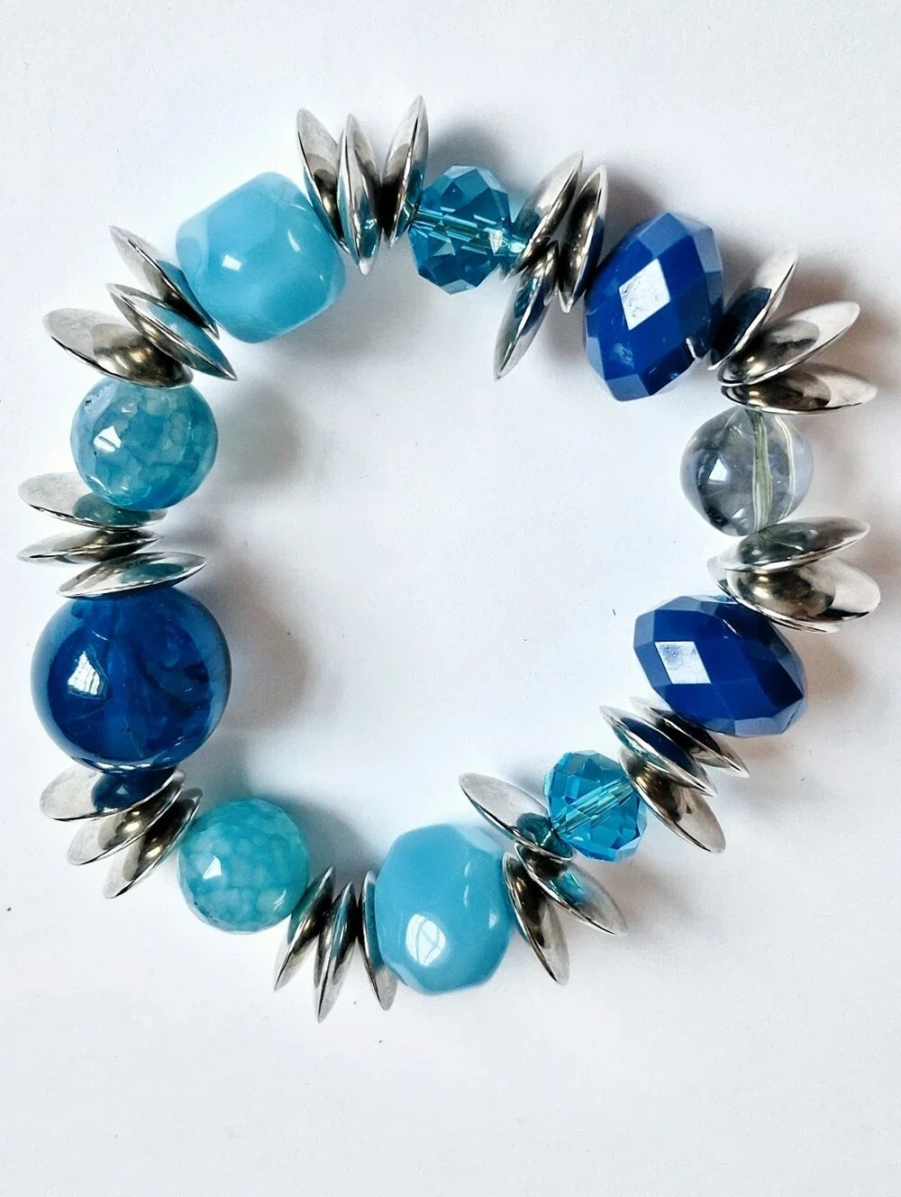 Blue Ocean Saucer-Wave Bracelet